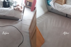 Before and After stunning carpet cleaning result