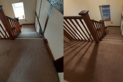 Before / After Staircase and landing carpet cleaning in apartment in Tenbury